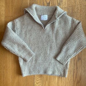 Zara girls beige knit sweater